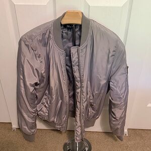 Women's Silver Bomber Jacket